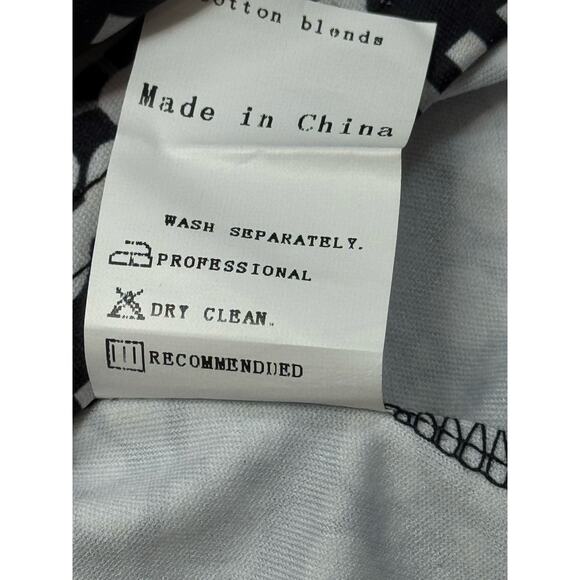 C.O.Z.Y Black Dress White Gray Geometric Design Women’s Size Large NWT - Picture 10 of 10